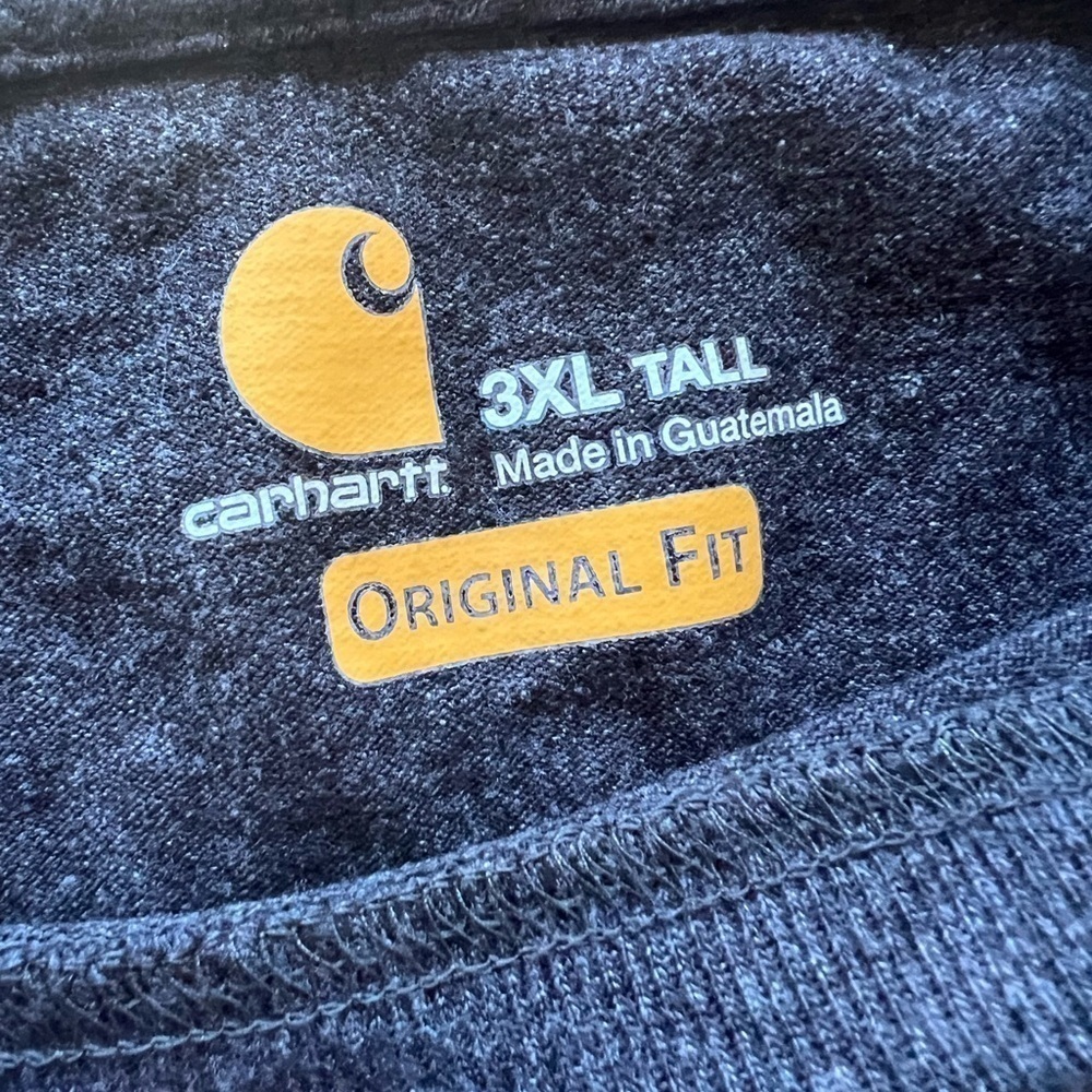 EUC Carhartt Shirt Mens 3XL Gray Heavyweight Long Sleeve Print Cotton Blend (B5) - Picture 4 of 4